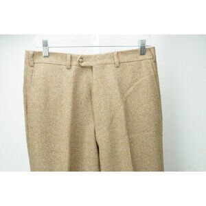 Valentini Blu Brown Herringbone Tweed Wool Blend Pants Trousers Sz 32 NEW